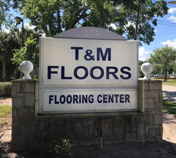 T and m banner from T&M Floors in Ormond Beach